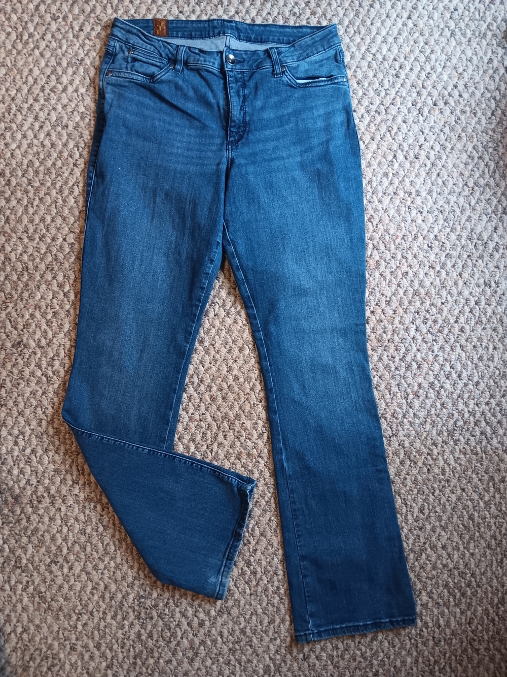 Aura Women's Wide-Leg Jeans in Dark Blue Wash